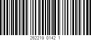 Código de barras (EAN, GTIN, SKU, ISBN): '262219_0142_1'