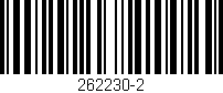 Código de barras (EAN, GTIN, SKU, ISBN): '262230-2'