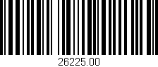 Código de barras (EAN, GTIN, SKU, ISBN): '26225.00'