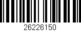 Código de barras (EAN, GTIN, SKU, ISBN): '26226150'