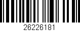 Código de barras (EAN, GTIN, SKU, ISBN): '26226181'