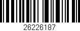 Código de barras (EAN, GTIN, SKU, ISBN): '26226187'