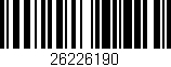Código de barras (EAN, GTIN, SKU, ISBN): '26226190'
