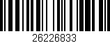 Código de barras (EAN, GTIN, SKU, ISBN): '26226833'
