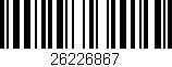 Código de barras (EAN, GTIN, SKU, ISBN): '26226867'
