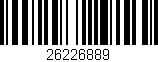 Código de barras (EAN, GTIN, SKU, ISBN): '26226889'