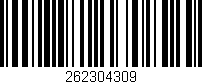Código de barras (EAN, GTIN, SKU, ISBN): '262304309'