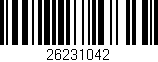 Código de barras (EAN, GTIN, SKU, ISBN): '26231042'