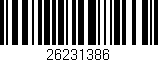 Código de barras (EAN, GTIN, SKU, ISBN): '26231386'