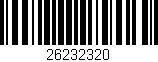 Código de barras (EAN, GTIN, SKU, ISBN): '26232320'