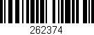 Código de barras (EAN, GTIN, SKU, ISBN): '262374'