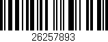 Código de barras (EAN, GTIN, SKU, ISBN): '26257893'