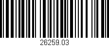 Código de barras (EAN, GTIN, SKU, ISBN): '26259.03'
