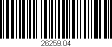 Código de barras (EAN, GTIN, SKU, ISBN): '26259.04'