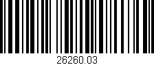 Código de barras (EAN, GTIN, SKU, ISBN): '26260.03'