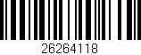 Código de barras (EAN, GTIN, SKU, ISBN): '26264118'