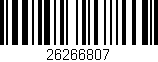 Código de barras (EAN, GTIN, SKU, ISBN): '26266807'