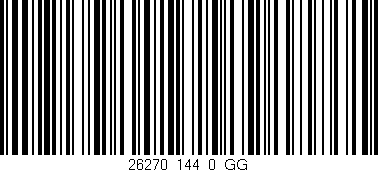 Código de barras (EAN, GTIN, SKU, ISBN): '26270_144_0_GG'