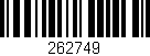 Código de barras (EAN, GTIN, SKU, ISBN): '262749'