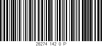 Código de barras (EAN, GTIN, SKU, ISBN): '26274_142_0_P'
