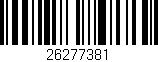Código de barras (EAN, GTIN, SKU, ISBN): '26277381'