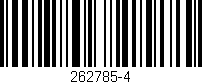 Código de barras (EAN, GTIN, SKU, ISBN): '262785-4'