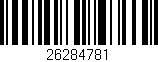 Código de barras (EAN, GTIN, SKU, ISBN): '26284781'