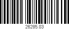 Código de barras (EAN, GTIN, SKU, ISBN): '26285.03'