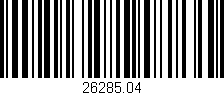 Código de barras (EAN, GTIN, SKU, ISBN): '26285.04'