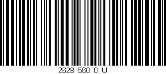 Código de barras (EAN, GTIN, SKU, ISBN): '2628_560_0_U'