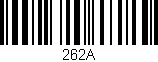 Código de barras (EAN, GTIN, SKU, ISBN): '262A'