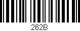 Código de barras (EAN, GTIN, SKU, ISBN): '262B'