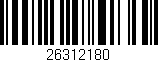 Código de barras (EAN, GTIN, SKU, ISBN): '26312180'
