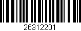 Código de barras (EAN, GTIN, SKU, ISBN): '26312201'
