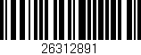 Código de barras (EAN, GTIN, SKU, ISBN): '26312891'