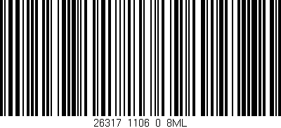 Código de barras (EAN, GTIN, SKU, ISBN): '26317_1106_0_8ML'