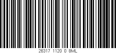 Código de barras (EAN, GTIN, SKU, ISBN): '26317_1120_0_8ML'