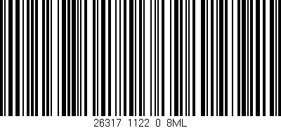 Código de barras (EAN, GTIN, SKU, ISBN): '26317_1122_0_8ML'