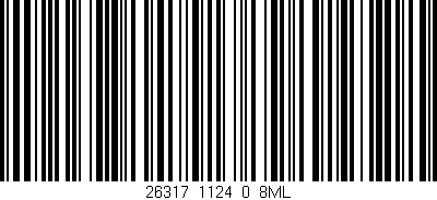 Código de barras (EAN, GTIN, SKU, ISBN): '26317_1124_0_8ML'