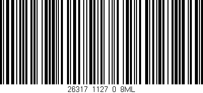 Código de barras (EAN, GTIN, SKU, ISBN): '26317_1127_0_8ML'