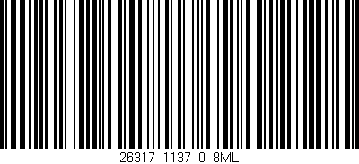 Código de barras (EAN, GTIN, SKU, ISBN): '26317_1137_0_8ML'