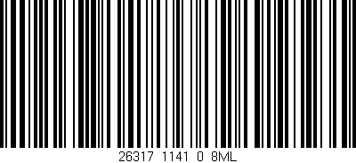 Código de barras (EAN, GTIN, SKU, ISBN): '26317_1141_0_8ML'