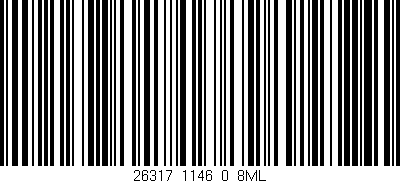 Código de barras (EAN, GTIN, SKU, ISBN): '26317_1146_0_8ML'