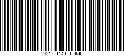 Código de barras (EAN, GTIN, SKU, ISBN): '26317_1149_0_8ML'