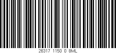 Código de barras (EAN, GTIN, SKU, ISBN): '26317_1150_0_8ML'