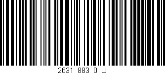 Código de barras (EAN, GTIN, SKU, ISBN): '2631_883_0_U'