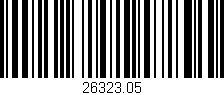 Código de barras (EAN, GTIN, SKU, ISBN): '26323.05'