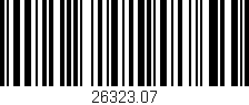 Código de barras (EAN, GTIN, SKU, ISBN): '26323.07'