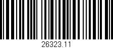 Código de barras (EAN, GTIN, SKU, ISBN): '26323.11'
