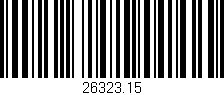 Código de barras (EAN, GTIN, SKU, ISBN): '26323.15'